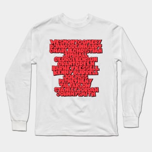 Jazz Legends in Type: The Jazz Guitarists Long Sleeve T-Shirt